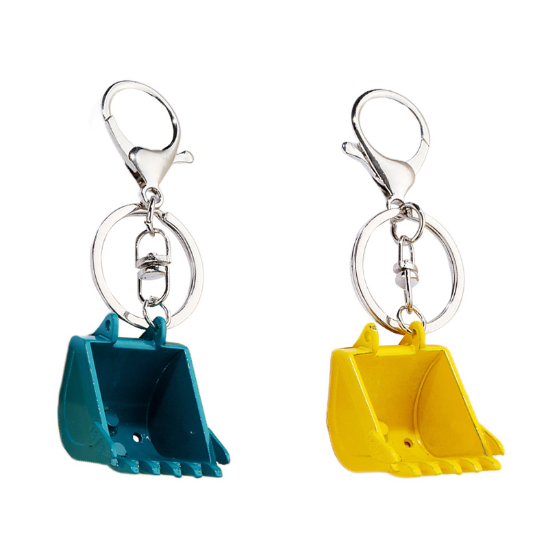 Heavy Equipment Keychain - 창의적인 금속 굴삭기 키체인, 3D 버킷