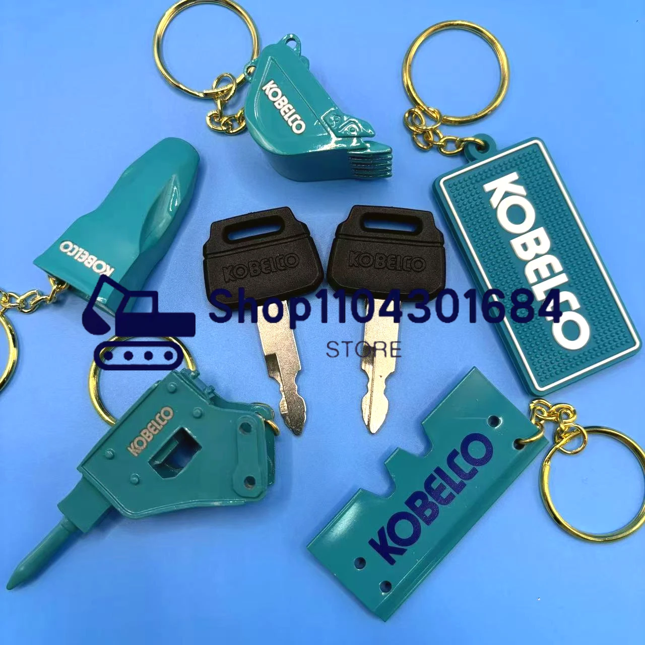 Heavy Equipment Keychain - Kobelco 굴삭기 중장비 키 체인 점화