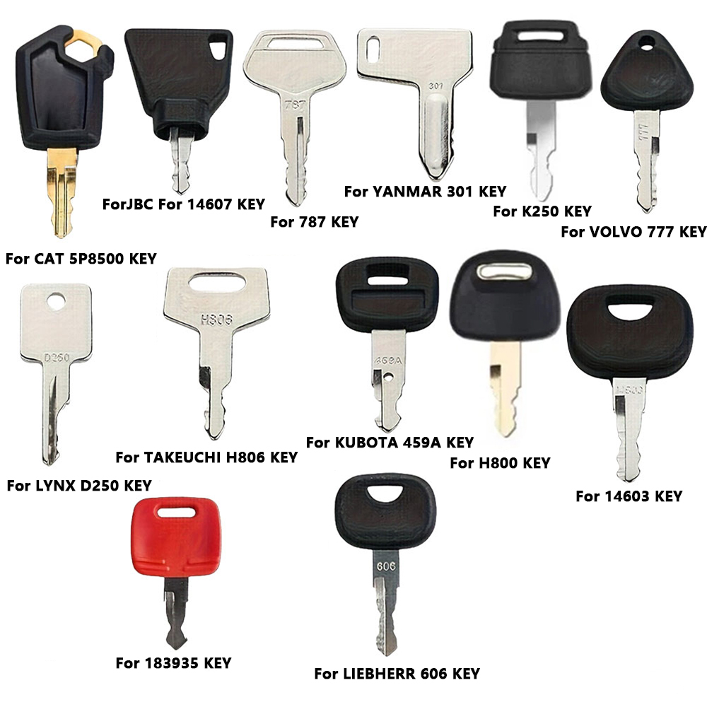 Heavy Equipment Keys Master Set - 13개 건설기계 점화키 세트, 굴삭기 트랙터