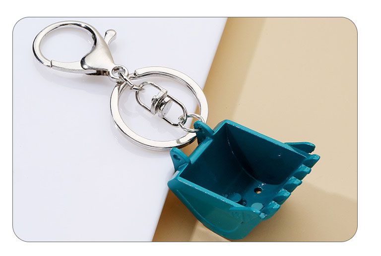 창의적인 금속 굴삭기 키체인, 3D 버킷 후크, 불도저 - Heavy Equipment Keychain 리뷰 및 가격