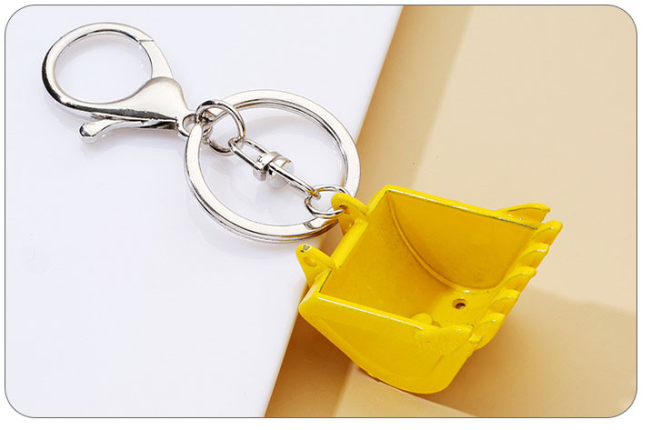 창의적인 금속 굴삭기 키체인, 3D 버킷 후크, 불도저 - Heavy Equipment Keychain 리뷰 및 가격