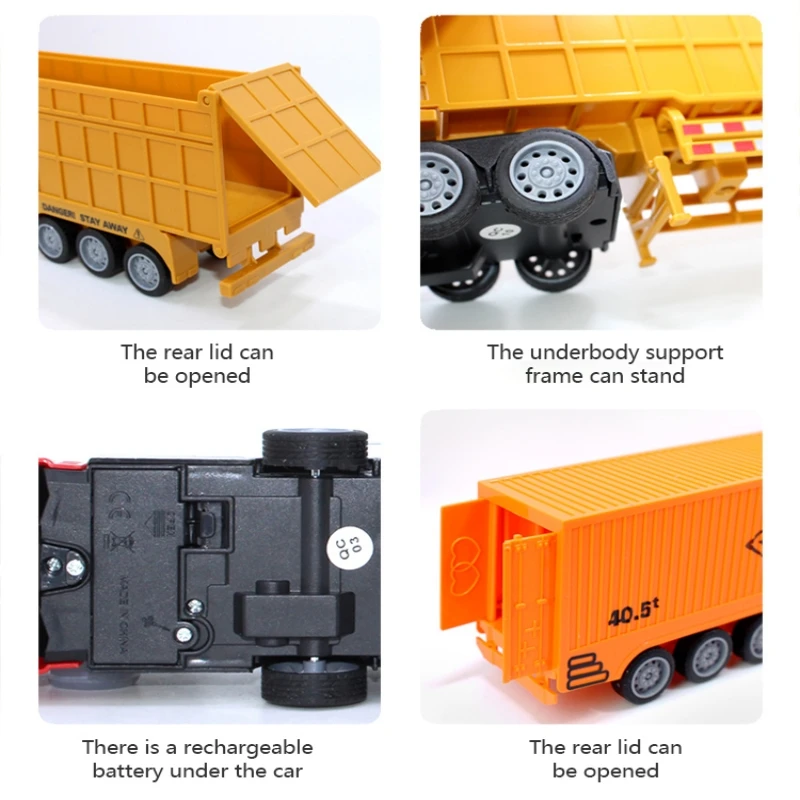 1/48 RC 컨테이너 트럭 장난감 어린이 무선 리모컨 - Heavy Equipment Vehicles 리뷰 및 가격