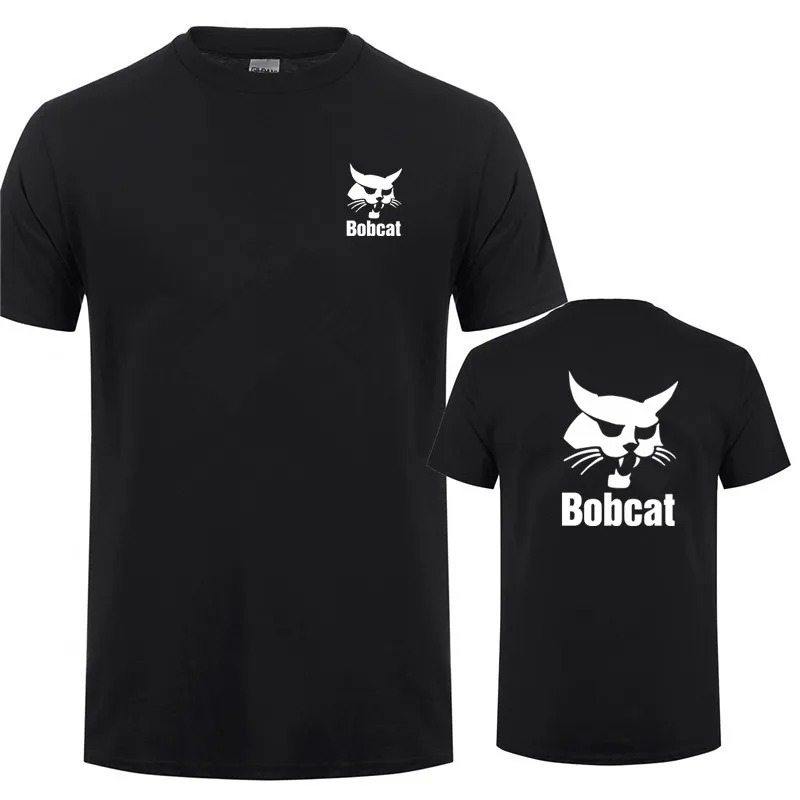 Bobcat T 셔츠 여름 남성 반팔 코튼 Bobcat - Heavy Equipment Logo 리뷰 및 가격